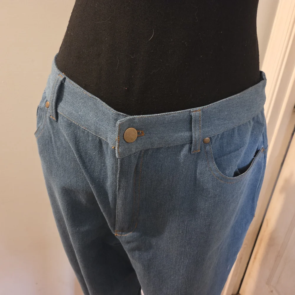 Women’s Blue Jeans with Rainbow Back Detail - Picture 8 of 9